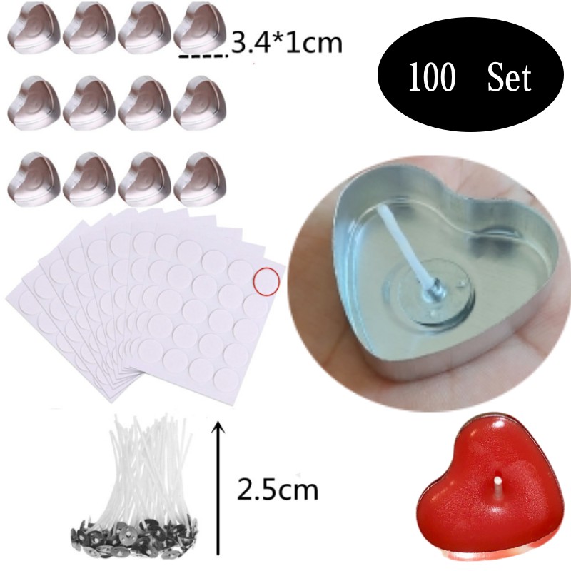 Candle Making Easy - 100 ensembles de bougies chauffe-plat vides