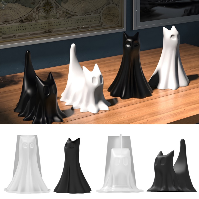 Candle Making Items - Moule en plâtre et Silicone, chat