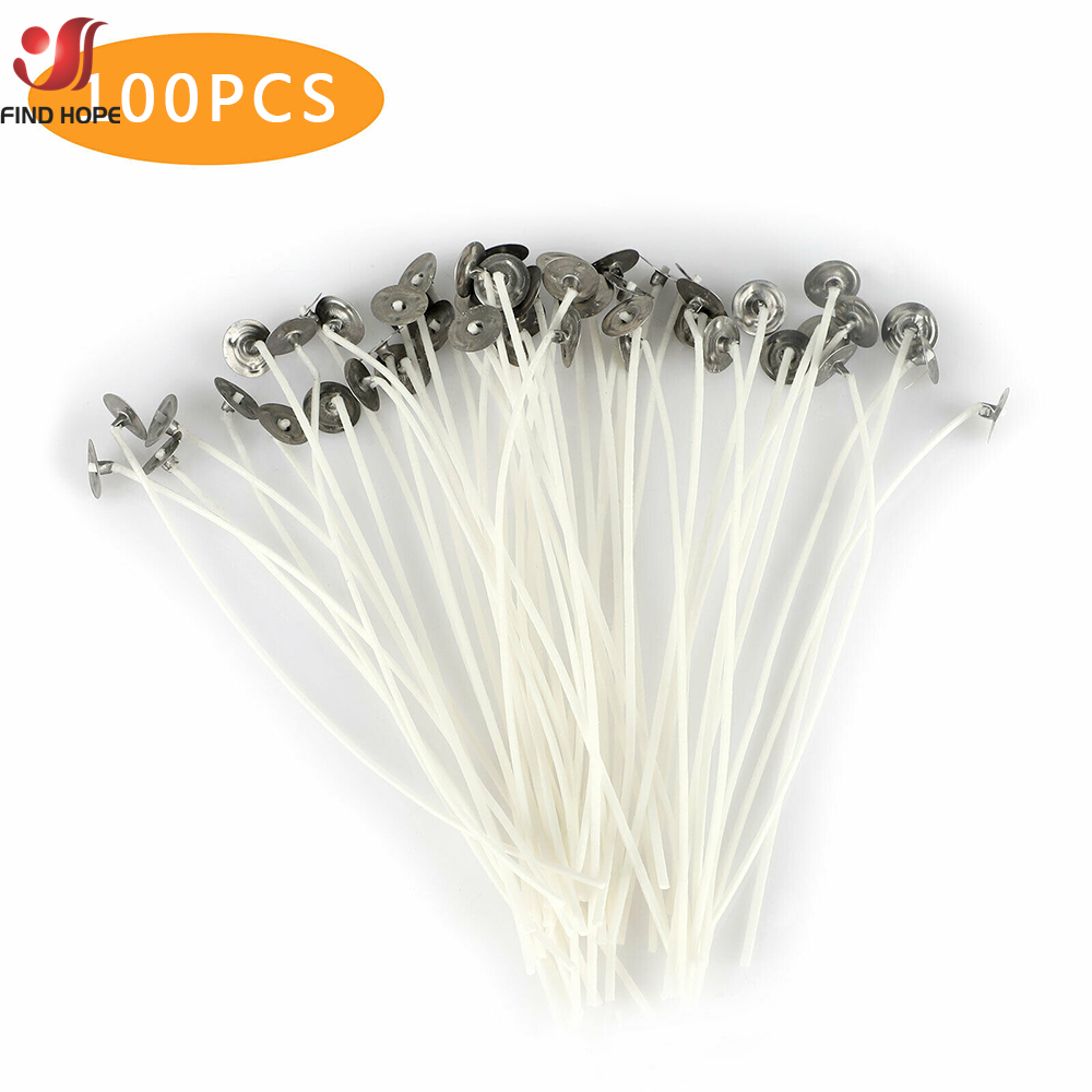 Cotton Wick Pre Tabbed - Mèches de bougie sans fumée 100