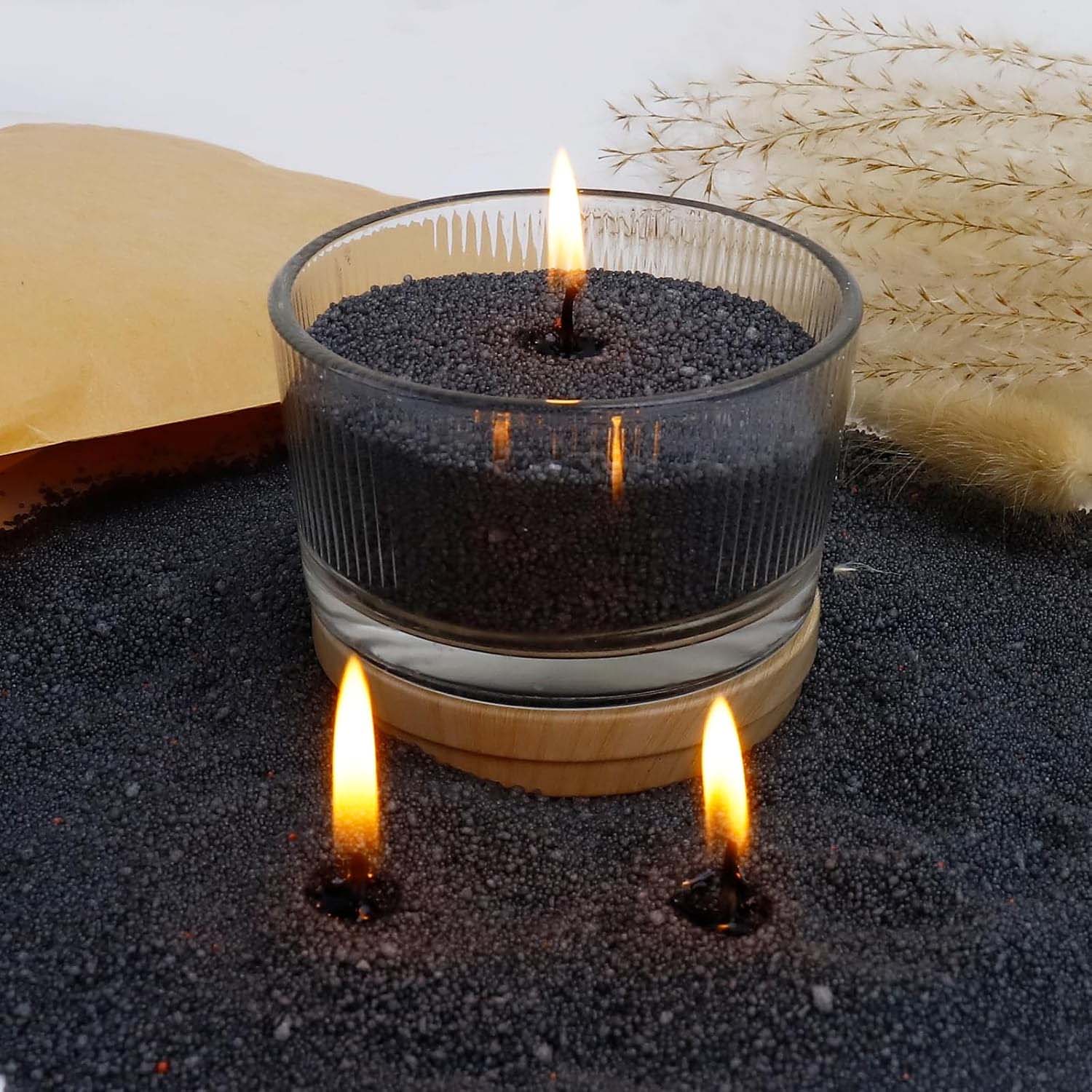 Candle Making Easy - Sable noir pour bougies avec mèche,