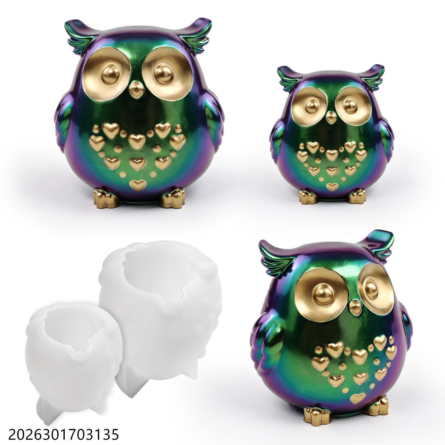 Candle Making Items - Moule en silicone Hibou 3D en