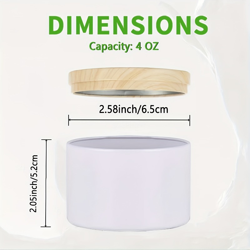 Pot de bougie en métal blanc,  - Candle Making Jars With Lids avis et prix