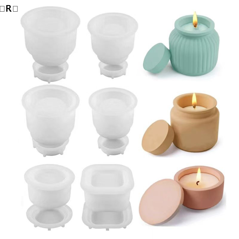 、1R Deel1set Moule en silicone - Candle Making Jars With Lids avis et prix