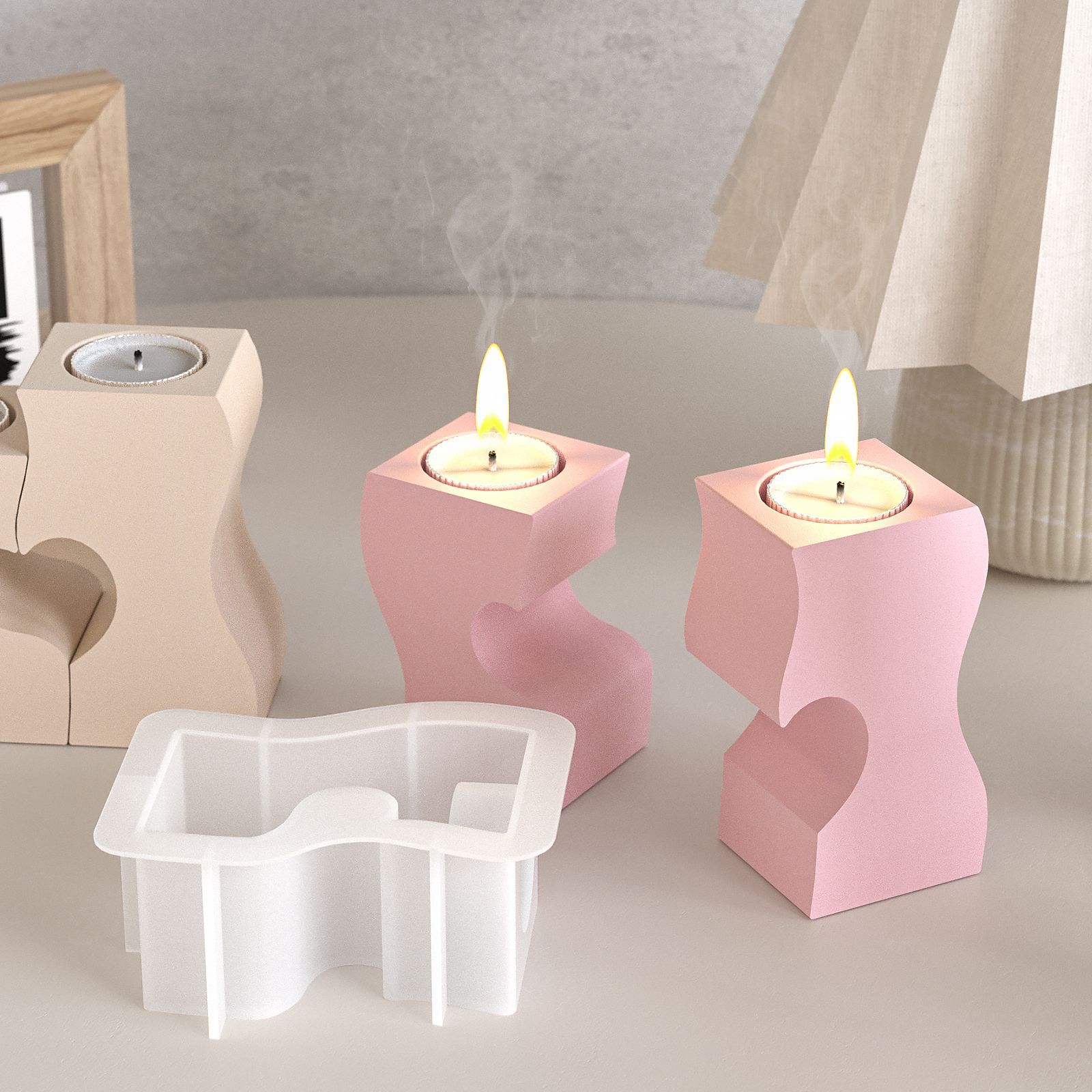 S coeur chandelier Silicone mo - Candle Making Items avis et prix