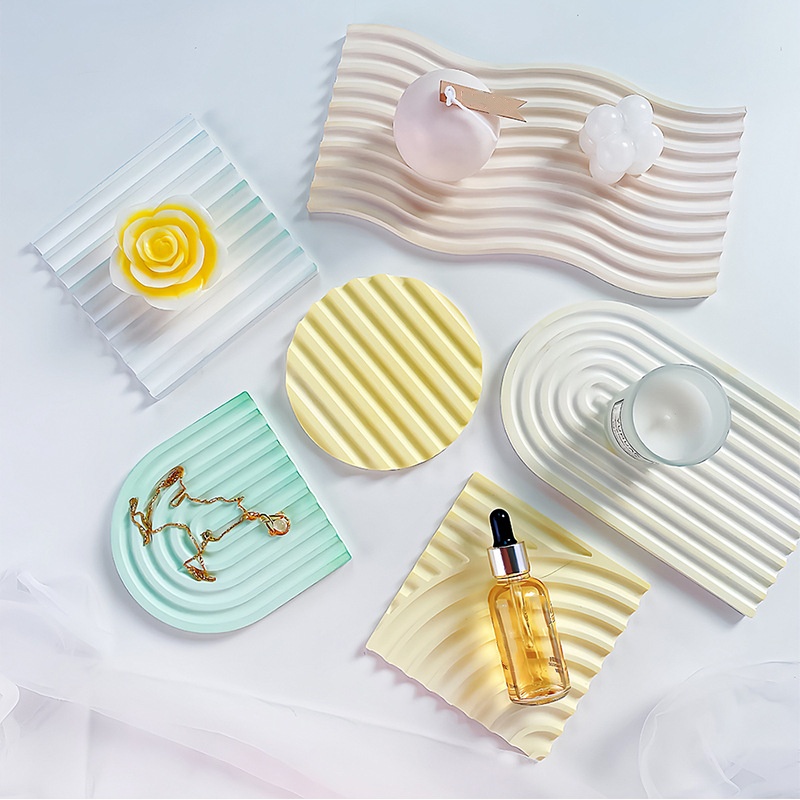 Moule de plateau ondulé rayé p - Candle Making Items avis et prix