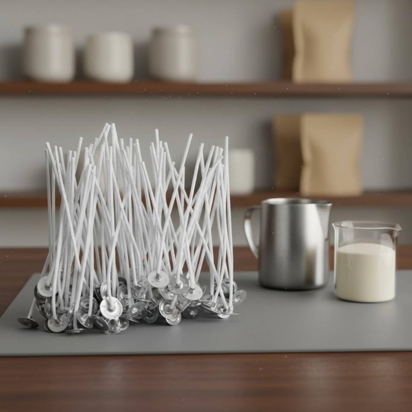 50 mèches de bougies en coton, - Cotton Wick Pre Tabbed avis et prix
