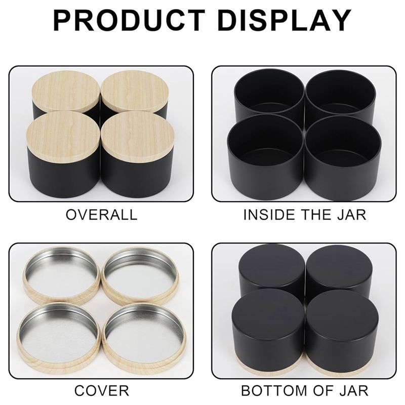Lot de 24 boîtes à bougies noi - Candle Making Jars With Lids avis et prix